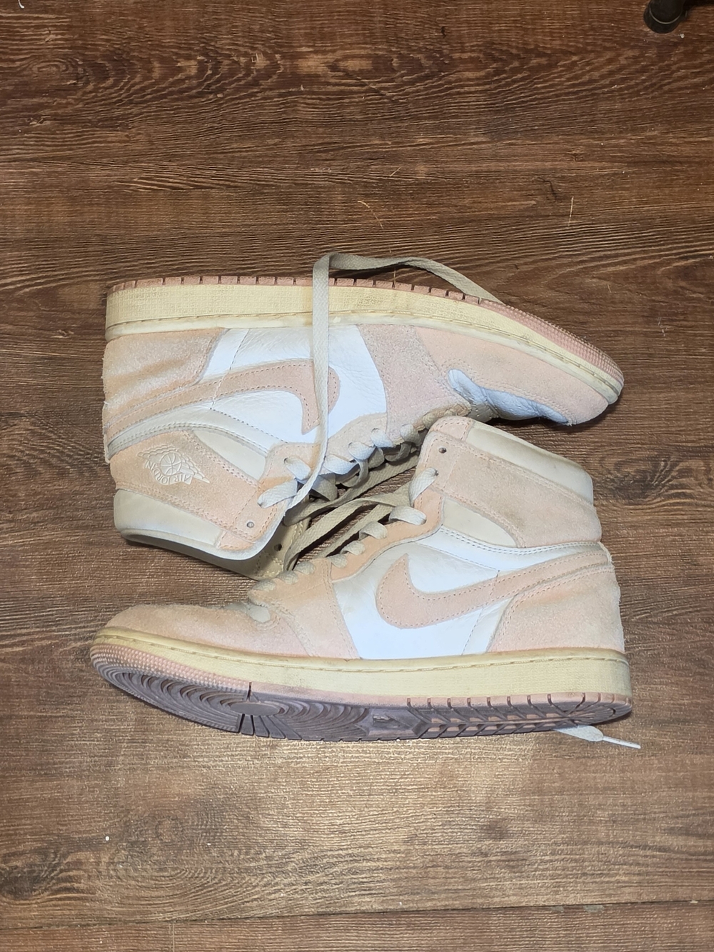 Nike Women’s High-Top Sneakers in Blush Pink and White